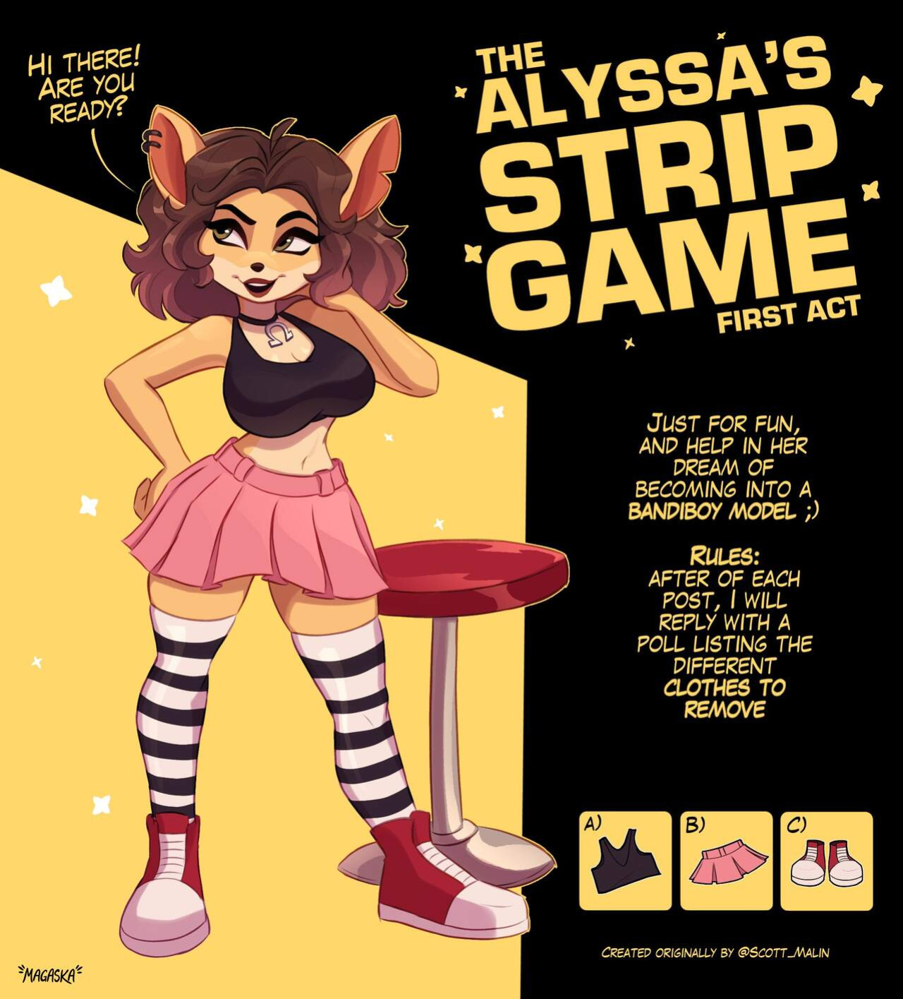 [Magaska] Alyssa's strip game 1 & 2