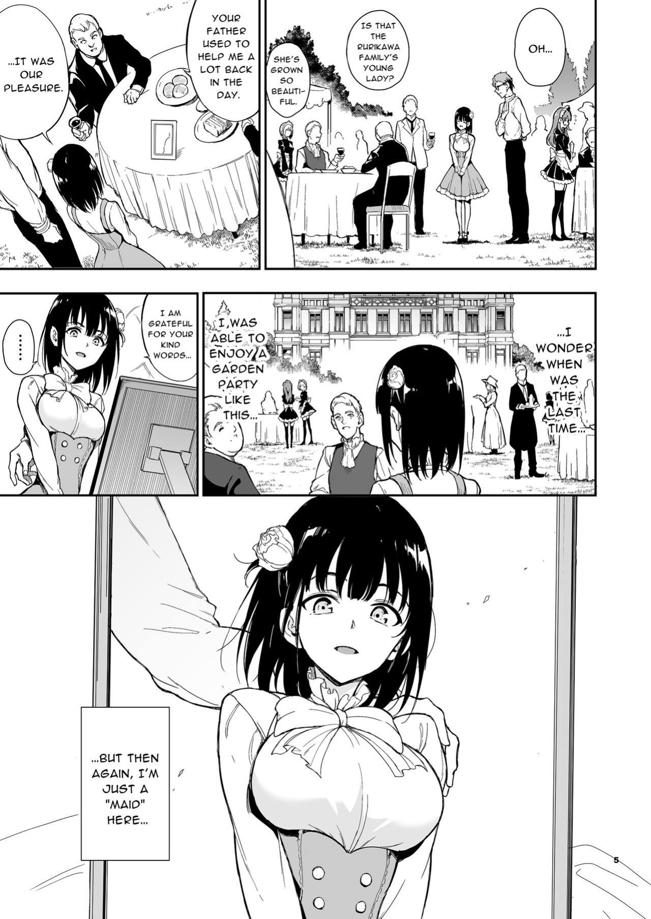 [Kyockchokyock (Kyockcho)] Maid Kyouiku. 5 -Botsuraku Kizoku Rurikawa Tsubaki [midori]