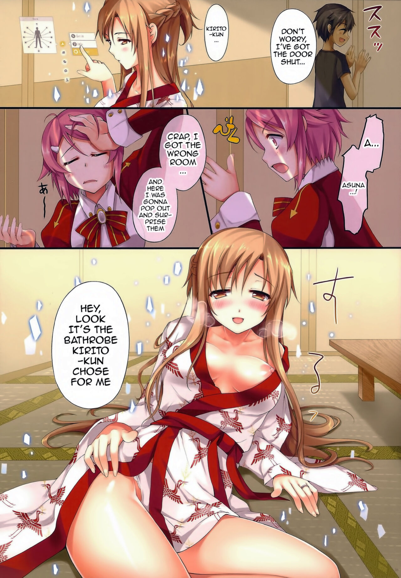 [TwinBox (Hanahanamaki, Sousouman)] Asuna ni 100% Nama Nakadashi Shimasu | Cumming Inside Asuna 100% Raw (Sword Art Online)