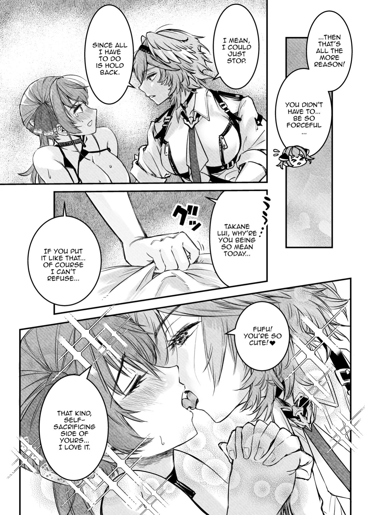 [Harapecora (Jules)] Watashi ga Takarabako o Akete ii no ka ne? (Houshou Marine, Takane Lui) [Doujins.com]