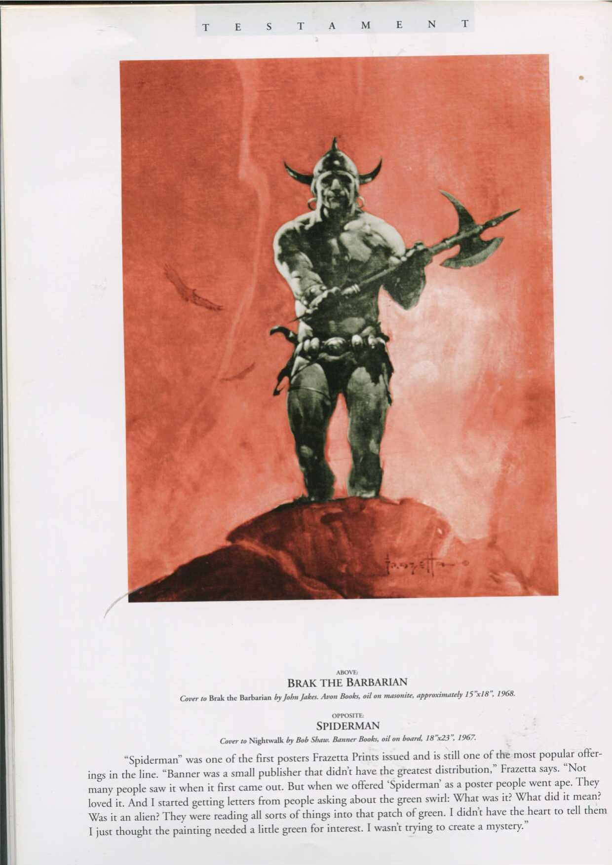 Testament: A Celebration of the Life and Art of Frank Frazetta