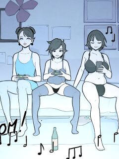 [Lewdua] Alice and Alison Playing Games with the Secret Lover at Night