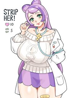 [ThirstForMilk] Nurse Miriam Strip Game (Pokemon Scarlet & Violet)