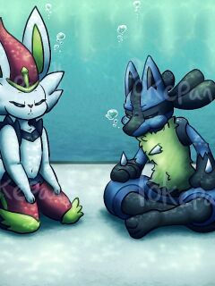 [SirenQueenPan (Pokepan11)] Cinderace VS Lucario! Breathhold Battle!