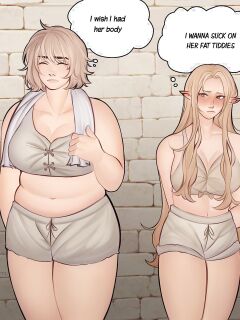 [Lesbeanlatte] I wanna suck on her fat tiddies (Delicious in Dungeon) Preview