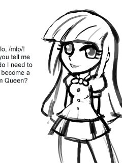 [livesmutanon] MLP - Equestria Girl (B&W)